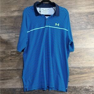 Under Armour ISO-Chill Men's Navy and Light Blue Polo Golf Shirt